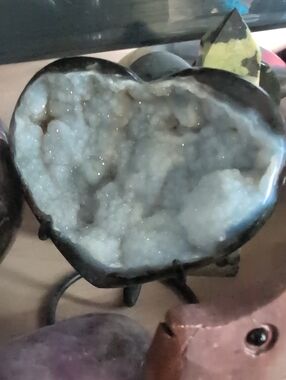 Blue Sugar Momma heart - RARE Blue Galaxy amethyst